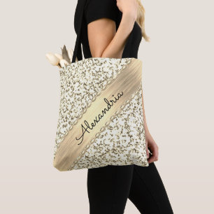 Bolsa Tote Rico Dourado Shimmery Marble