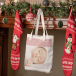 Bolsa Tote Rico - Foto do bebê em forma de beleza | Rosa e Br<br><div class="desc">Apresentando a nossa "Coleção de Momentos Alegres", onde a felicidade encontra a criatividade! Celebre a pura alegria e admiração da vida com nossos incríveis produtos de citações de Bebês em Segundo Plano Rosa. Esteja você comprando por si mesmo ou procurando pelo presente perfeito, nossa coleção promete que vai iluminar seu...</div>