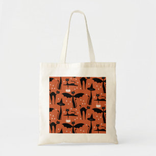 Bolsa Tote Rico MCM Halloween Vestir Gatos Minimalistas Laran