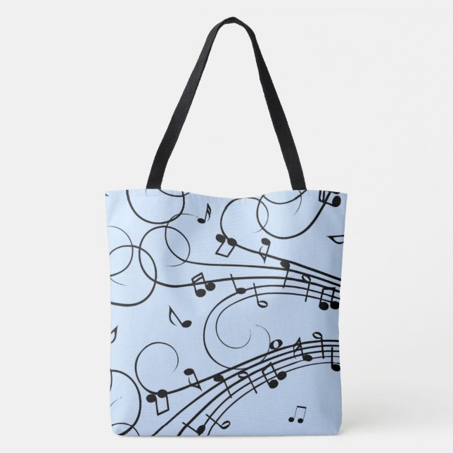Bolsa Tote Rico Music Notes Blue (Verso)