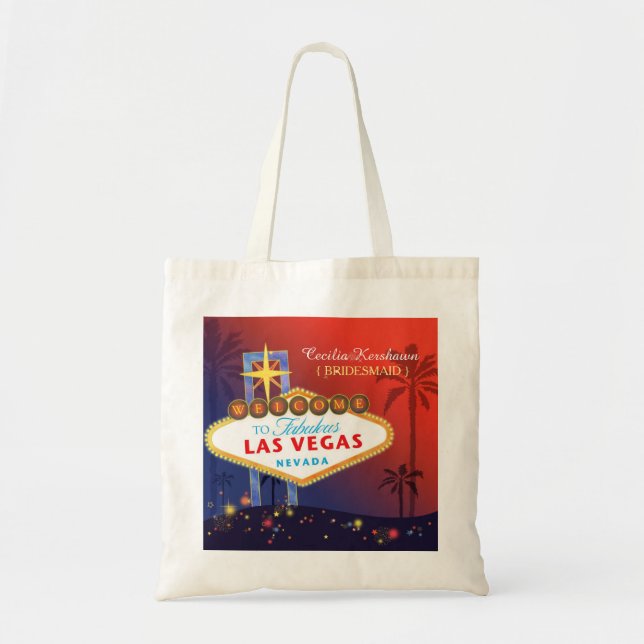 Bolsa Tote Rico Twilight Las Vegas Wedesmaids Gift (Frente)