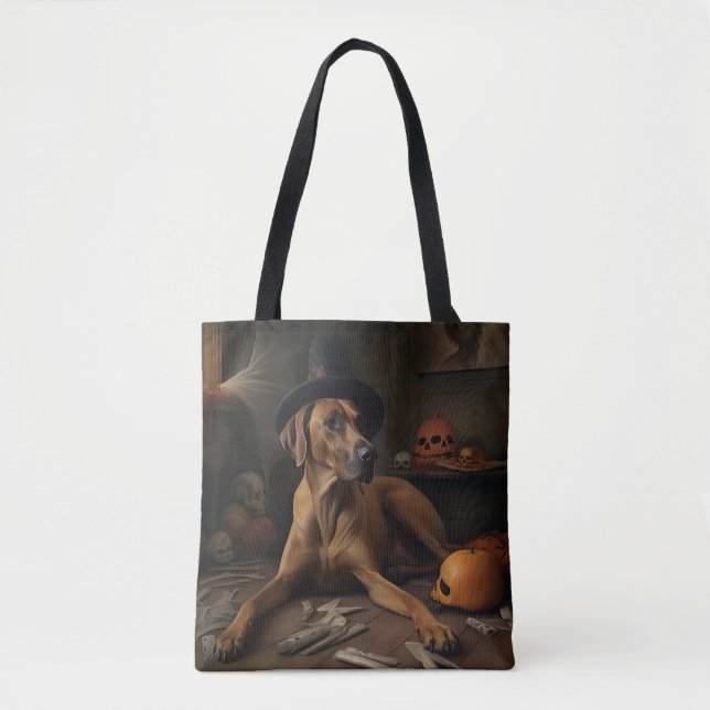 Bolsa Tote Ridgeback Ridgeback Pumpkins Halloween Ascarado (Frente)