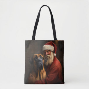Bolsa Tote Ridgeback Santa Claus Natal Festivo