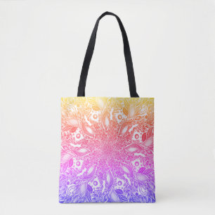 Bolsa Tote Rinbow ombre mandala tobag
