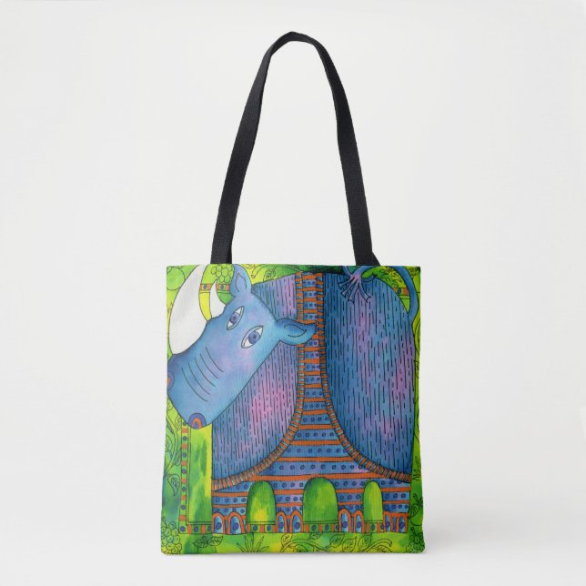 Bolsa Tote Rinoceronte Padronizado (Frente)