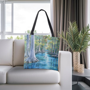 Bolsa Tote Rio de água azul cristalina,