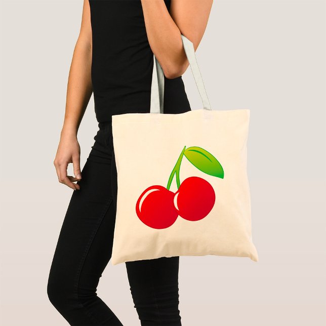 Bolsa Tote Ripe Bright Red Cherries (Criador carregado)