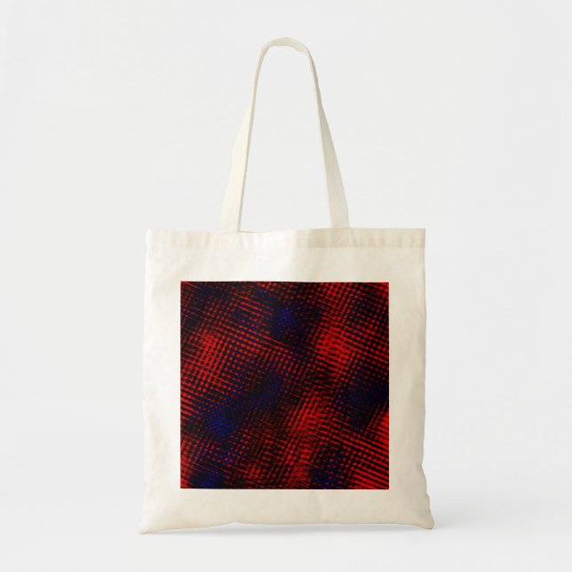Bolsa Tote Riscos cruzados vermelho e azul (Frente)