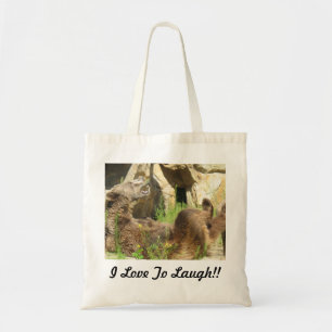 Bolsa Tote Riso da barriga do urso do jardim zoológico de Ber