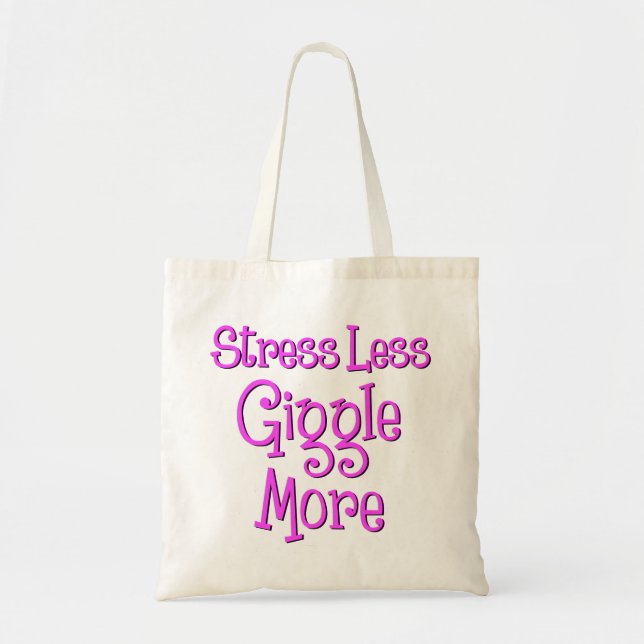 Bolsa Tote RISO MAIS, tinta do rosa quente (Frente)