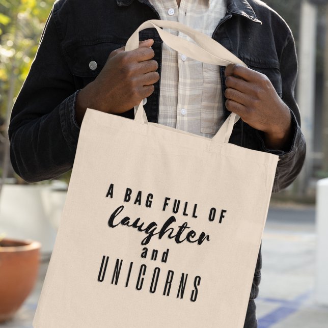 Bolsa Tote Risos & Unicórnios Divertido Alegre Excêntrico ( Shop now and add a sprinkle of joy to your everyday adventures!)
