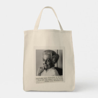 Bolsa Tote Rita Levi-Montalcini cita Mulheres na Ciência