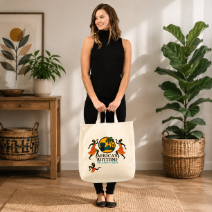 Bolsa Tote Ritmos Modernos da África Dança Tribal de Tambor