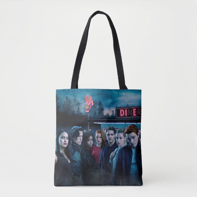 Bolsa Tote Riverdale Outside Pop Diner Poster (Frente)