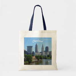 Bolsa Tote Riverview Cleveland Skyline Tote Bag