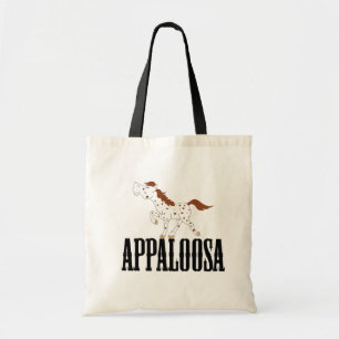 Bolsa Tote ROAN VERMELHO & cavalo manchado BRANCO do