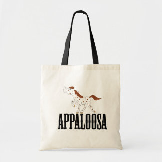 Bolsa Tote ROAN VERMELHO & cavalo manchado BRANCO do