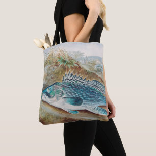 Bolsa Tote Robalo por S.A. Kilbourne, Peixe Vintage