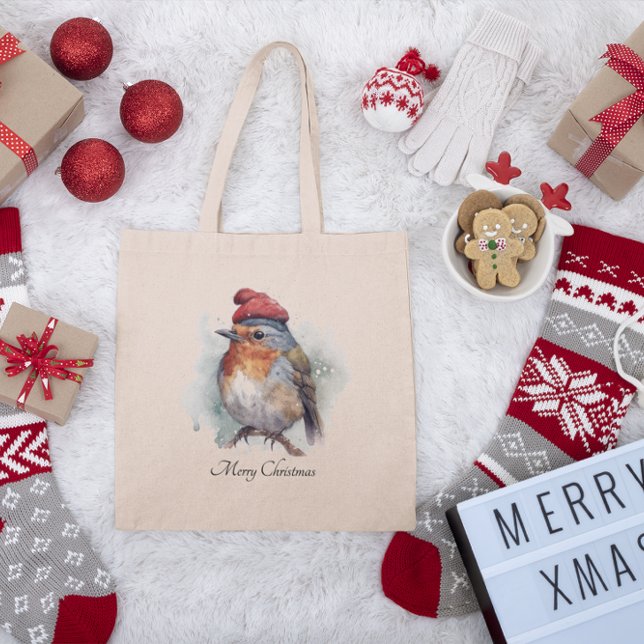 Bolsa Tote Robin Winter Delight, personalizado (Criador carregado)