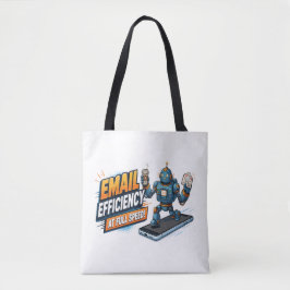 Bolsa Tote Robô de Produtividade de E-mail Rápido