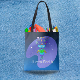 Bolsa Tote Robô Legal Lendo & Aprendendo na Galáxia Personali