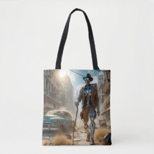Bolsa Tote Robô na Cidade Fantasma
