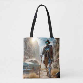 Bolsa Tote Robô na Cidade Fantasma