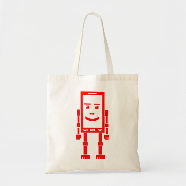 Bolsa Tote Robo Phone - Vermelho (Frente)