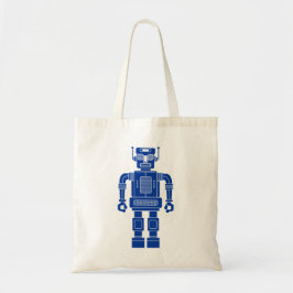 Bolsa Tote Robot 270620/04 - Marinho Blue and White Tote Bag