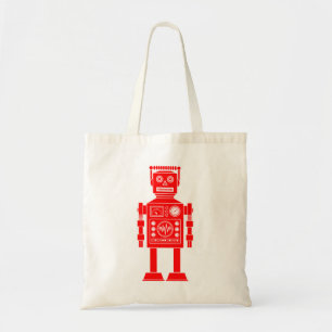 Bolsa Tote Robot 270620/06 - Red and White Tote Bag
