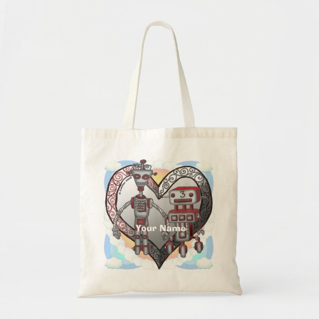 Bolsa Tote Robot Love Tote Bag (Frente)