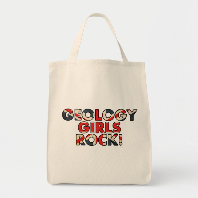 Bolsa Tote Rocha das meninas da geologia!  (Bandeira (Frente)