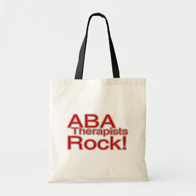 Bolsa Tote Rocha dos terapeutas do ABA (vermelha) (Frente)