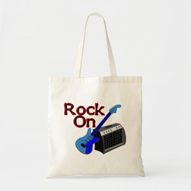 Bolsa Tote Rocha na guitarra & no ampère (Frente)