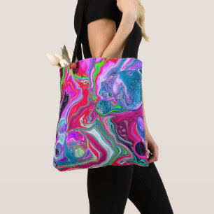 Bolsa Tote Rochas Coloridas Abstrato Fluid Art