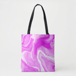 Bolsa Tote Rochas de mármore rosa e branco