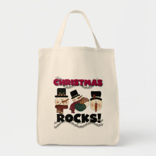 Bolsa Tote Rochas de Natal de Snowmen