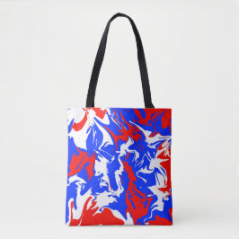Bolsa Tote Rochas de vermelho, branco e azul