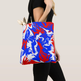 Bolsa Tote Rochas de vermelho, branco e azul