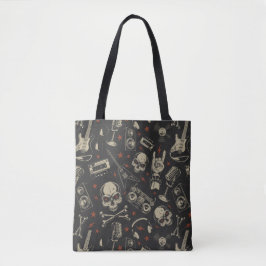 Bolsa Tote Rock Music Pattern