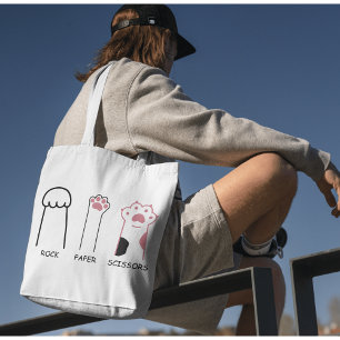 Bolsa Tote Rock, Papel, Tesoura