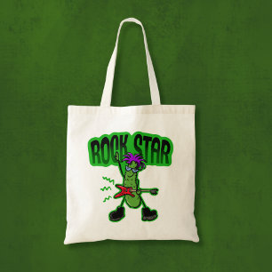 Bolsa Tote Rock Star Pickle - Cartoon Engraçado