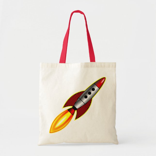 Bolsa Tote Rocket retro (Frente)