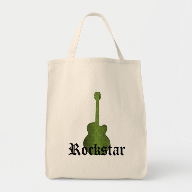 Bolsa Tote Rockstar Damask Guitar Bag, Olive Green (Frente)