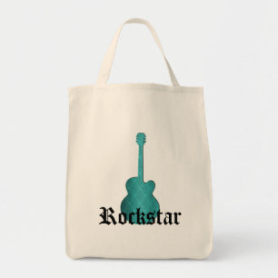 Bolsa Tote Rockstar Damask Guitar Bag, Turquesa