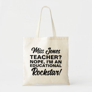 Bolsa Tote Rockstar educacional do SACO do PROFESSOR