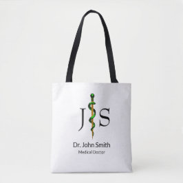 Bolsa Tote Rod Verde-Herbal de Asclepius Medicina Dourada