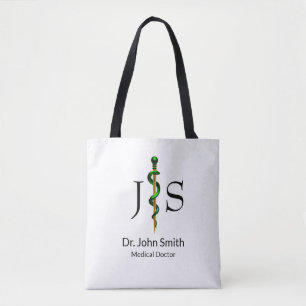 Bolsa Tote Rod Verde-Herbal de Asclepius Medicina Dourada