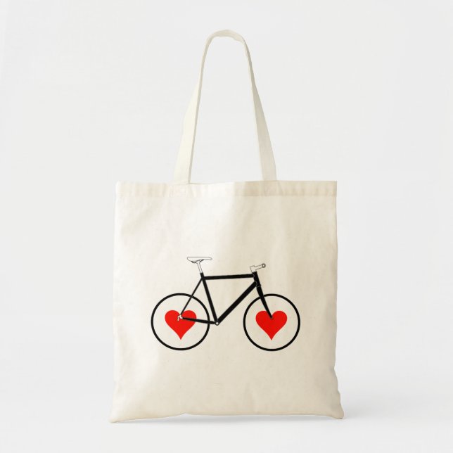 Bolsa Tote Rodas do coração da bicicleta (Frente)