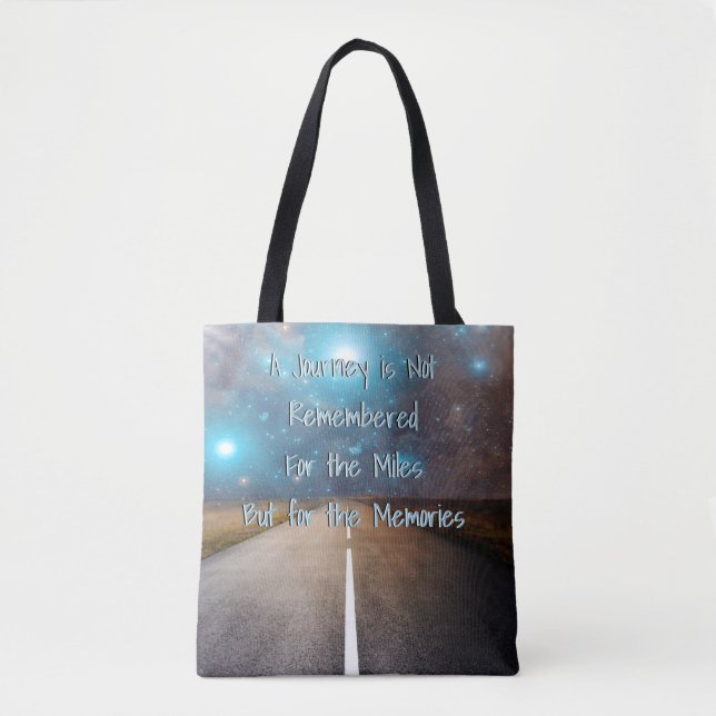 Bolsa Tote Rodovia viagem Adventure Journey Quote (Frente)